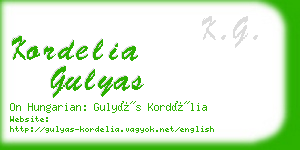 kordelia gulyas business card
